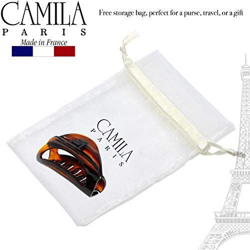 Camila Paris 3.5-Inch French Hair Claw Clip for Thick Hair, Tortoise Shell