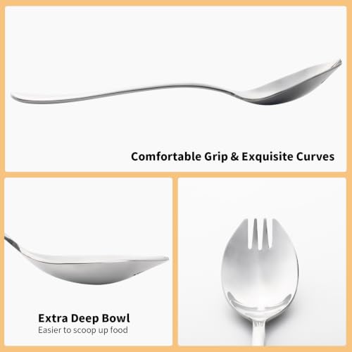 Alata Mini Sporks - 4-Pack Stainless Steel Cutlery for Soup & Dessert
