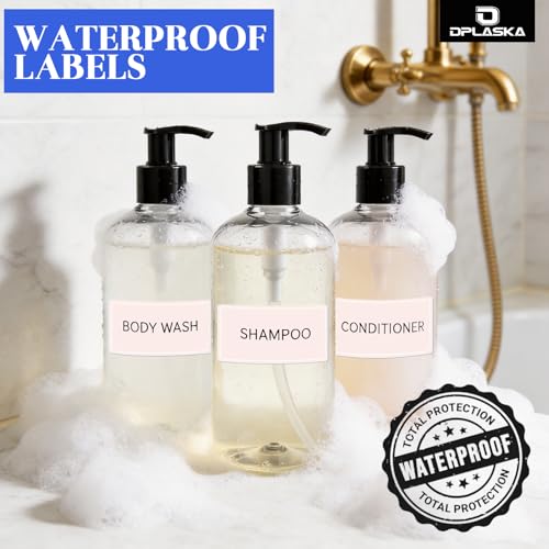 DPLASKA 3-Pack 16oz Clear Pump Bottles with Locking Pump, 3 Colors