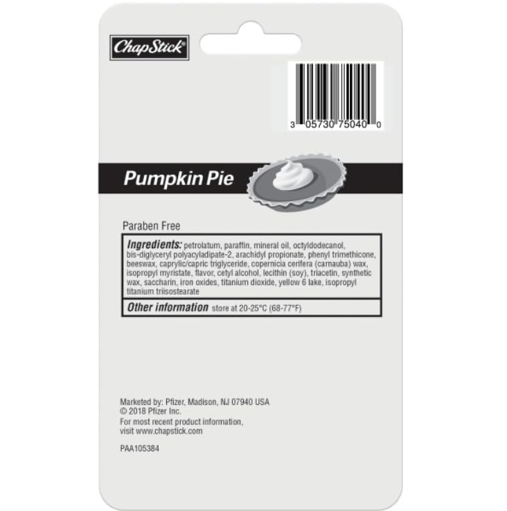ChapStick Limited Edition Pumpkin Pie Lip Balm, 3-Pack Set