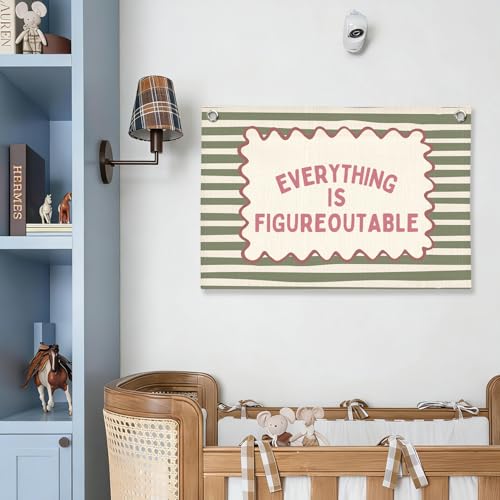 Adventure Awaits Inspirational Canvas Banner for Kids Room - 30x20 Inch