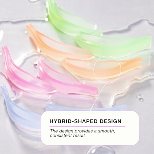 CURACORO Lash Lift Shields, 8-Piece Reusable Silicone Rods Set (4 Sizes)