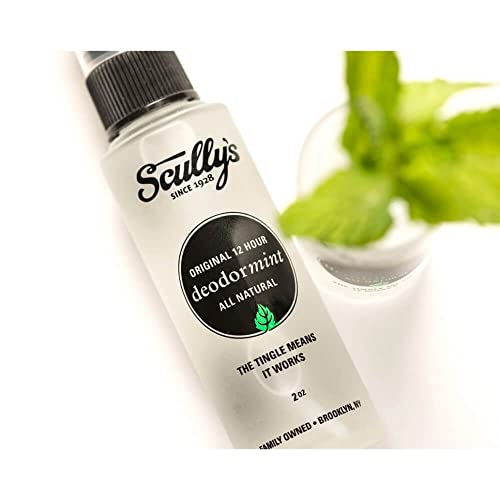 Scully's Natural Deodorant Spray - 2oz Mint & Grapefruit - 12+ Hour Protection, Aluminum-Free, Non-Toxic, Refillable