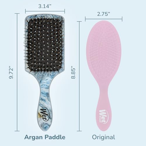Wet Brush Paddle Shine Enhancer with Argan Oil - Distressed Wood - 1 Count
