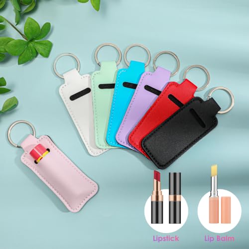 Leather Chapstick Holder Keychain - Stylish Lip Balm Case