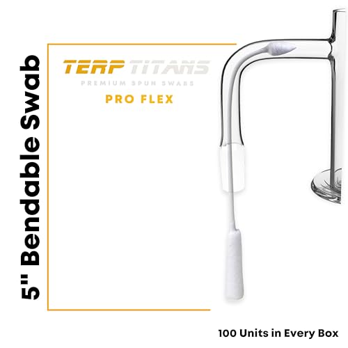 TerpTitans Pro Flex Cotton Swabs - 2-Pack, 100ct, 5-Inch Flexible Tips