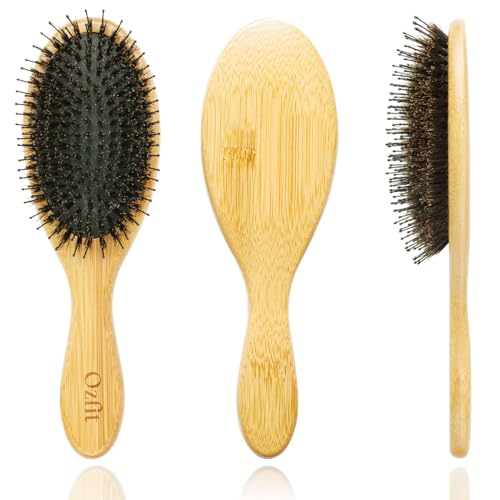 OZFIT Dual-Bristle Round Hair Brush for Smoothing & Detangling