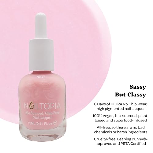 Nailtopia Bio-Sourced Chip Free Nail Lacquer - Vegan & Long Lasting 0.41 Oz