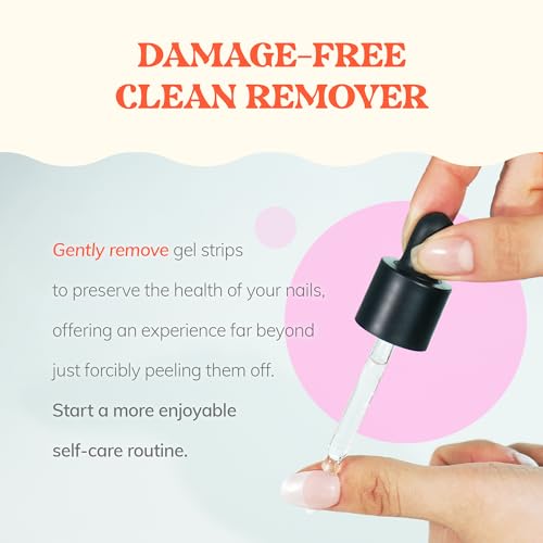 Heyhae Gel Nail Strip Remover - Acetone-Free, Gentle, 1.01 fl oz