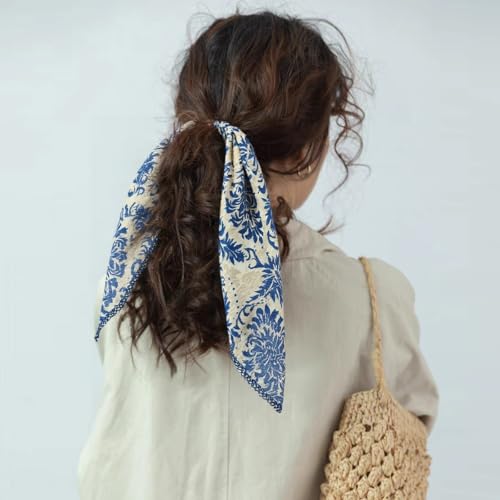 Large Cotton Bandana Headband for Women - 28x28 inch Hair Scarf