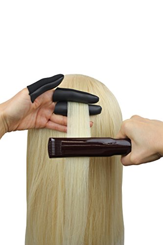 Jatai Heat Shield Finger Protectors for Curling & Styling - Small/Medium, Pack of 3, Black