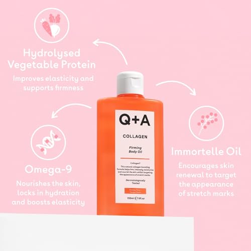Q+A Collagen Body Oil 150ml - Nourishing Vegan Moisturizer