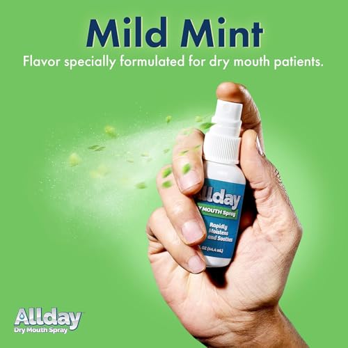 Allday Dry Mouth Spray Max Strength with Xylitol 1.5 Fl Oz Pack of 2 - Non-Acidic, Fast Acting, Sugar-Free Oral Care