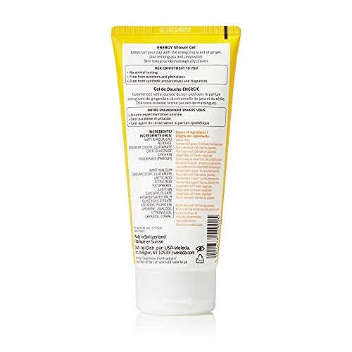 Weleda Energy Shower Gel – Aroma Essentials Ginger, Paraben Free, 6.8 fl oz
