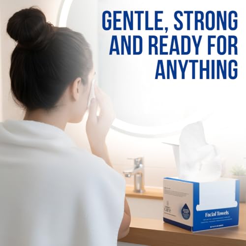 Compact Care XL Disposable Facial Towels - Biodegradable & Ultra-Soft