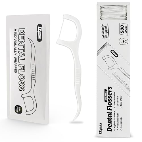 500 Count Individually Wrapped Dental Flossers - Travel & Office Use