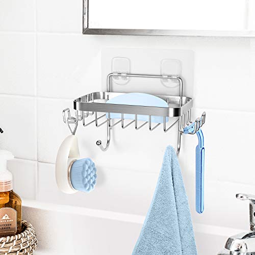 ODesign Wall-Mounted Soap Holder with 6 Hooks – Stainless Steel