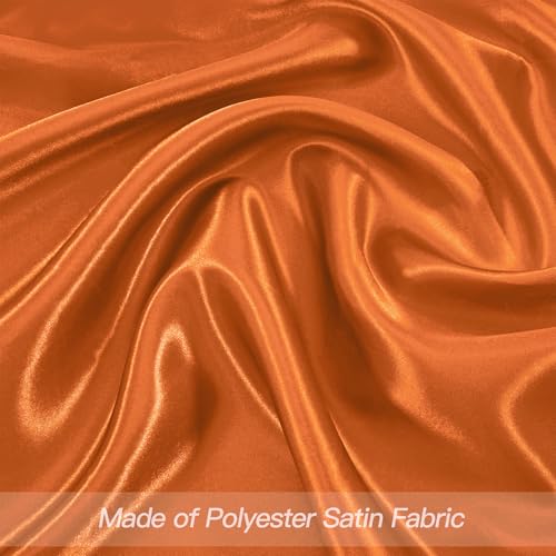 Burnt Orange Satin Napkins Set of 24 - 17x17 in for Weddings & Events