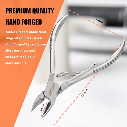 LePinko Professional Toenail Clippers for Thick and Ingrown Nails - 1 Piece
