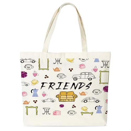 Friends Canvas Tote Bag - Reusable Cotton Bag for Shopping & Travel