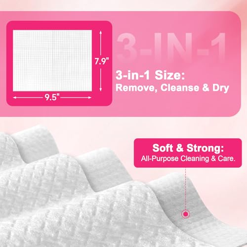 FACEMADE Disposable Face Towels - Biobased, Ultra-Soft & Absorbent, Large 60 Pack