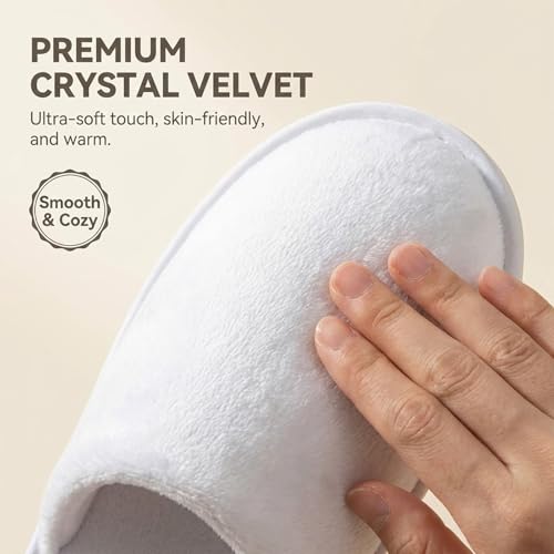 White Disposable Slippers for Guests - Hotel, Spa & Travel, 6 Pairs