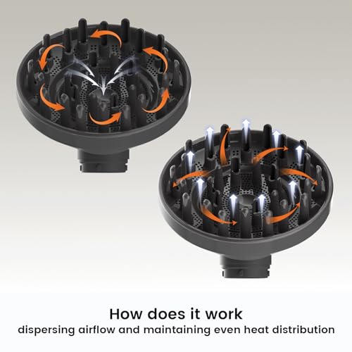 Dyson Airwrap Diffuser Nozzle Attachment - Grey | Enhanced Hair Drying