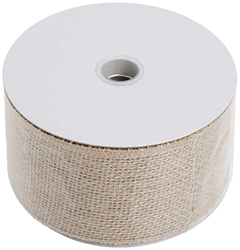 Morex Natural Burlap Wired Ribbon - 2.5" x 10 Yd for Crafts