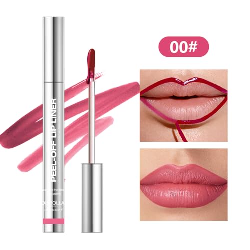 BANGFENG 4Pcs Waterproof Peel Off Lip Liner Stain Set - Long-Lasting, Smudge-Proof, Vegan Matte Tint
