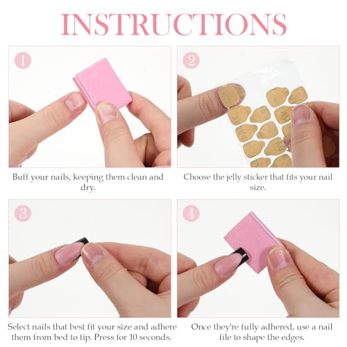 60 Pcs Black French Tip Press On Nails - Medium Square Full Cover