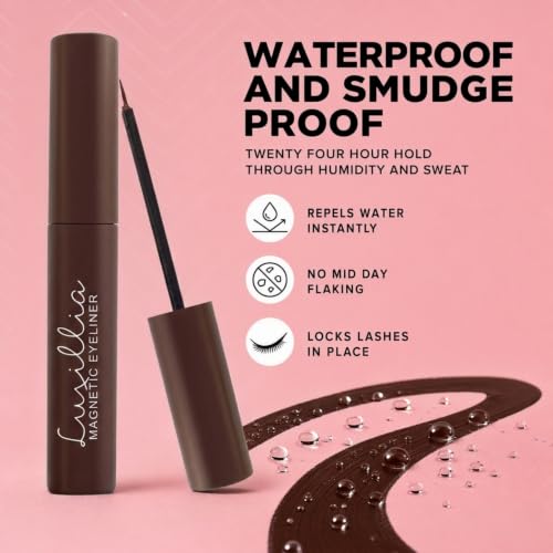 Luxillia Magnetic Eyeliner for Magnetic Lashes - Waterproof, Smudge-Proof, Pack of 2