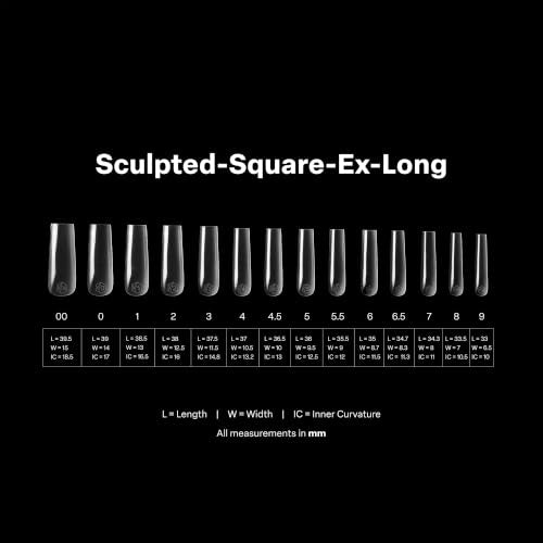 Aprés Gel-X Sculpted Square Extra Long Nail Tips - 210 Count Box