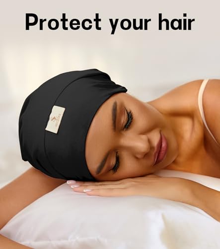 SECZIPE Mulberry Silk Sleep Bonnet - Adjustable Hair Protection Cap
