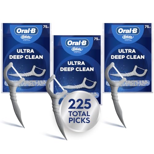 Oral-B Glide Ultra Deep Clean Floss Picks, 75 Count (Pack of 3)