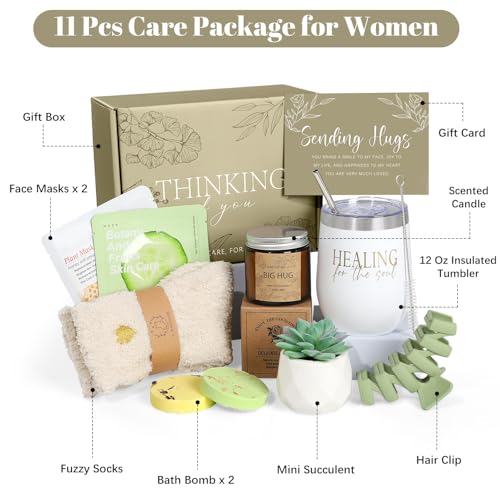Thinking of You Care Package for Women - Get Well Soon Spa Gift Basket
