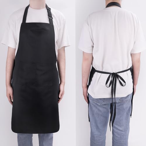Water-Resistant Chef Apron for Men & Women with 2 Pockets