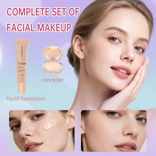 Venshun E Set Box Makeup Kit - All-in-One Travel Makeup Set for Teens