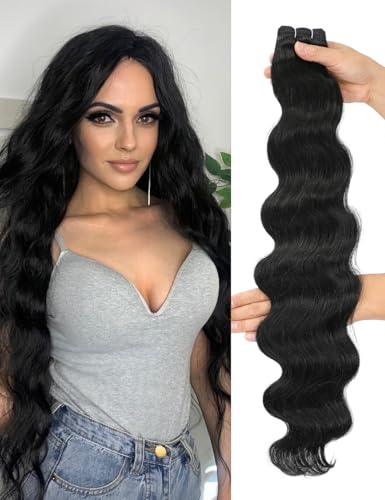 26 Inch Off Black Body Wave Hair Extensions - 150g Sew In Weft