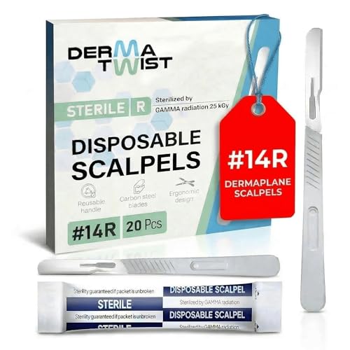 DermaTwist 14R Dermaplane Razor for Women - 20 Pack Facial Shavers