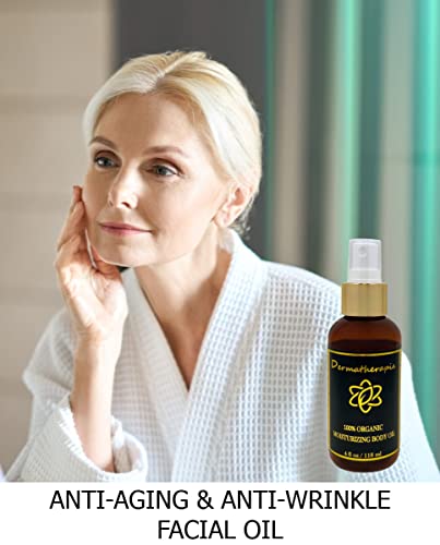 Dermatherapia 100% Organic Luxury Body, Hair, and Face Oil - Moisturizing
