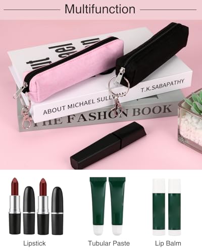 Meiiy 2pcs Mascara Holder Pouch with Hook Portable Makeup Storage for Women
