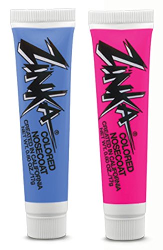 Zinka Colored Sunblock Zinc Nosecoat 2-Pack - Blue & Pink