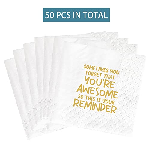 Inspirational Thank You Napkins - 50 Pack for Parties & Gifts