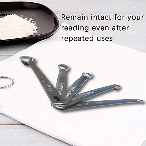 BERYLER Mini Measuring Spoon Set - 4 Pack Stainless Steel