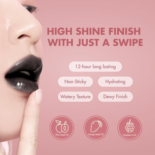 rom&nd The Juicy Lasting Tint Mini - Hydrating Glossy Lip Tint in Blackberry