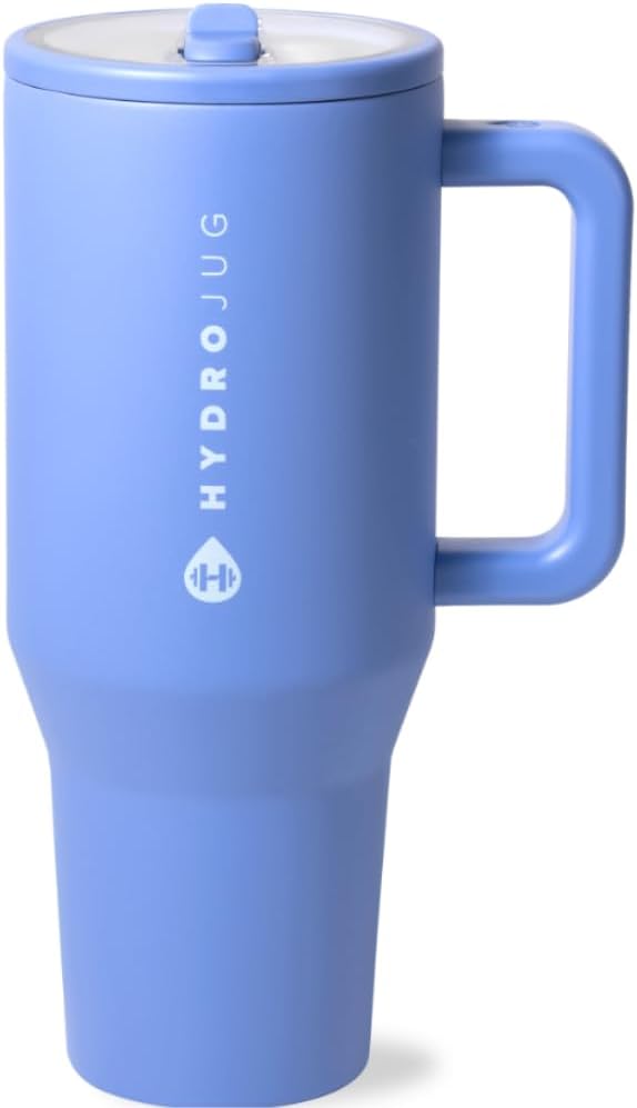 HydroJug 32 oz Insulated Water Bottle - Leak Resistant with Handle & Flip Straw | Pink Sand