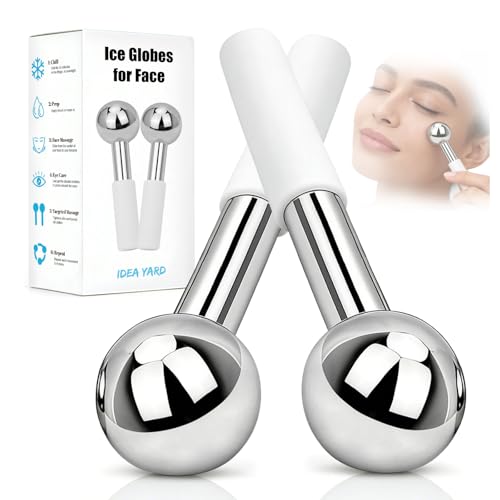 Under Eye Ice Globes - Stainless Steel Facial Massager for Puffiness & Soothing