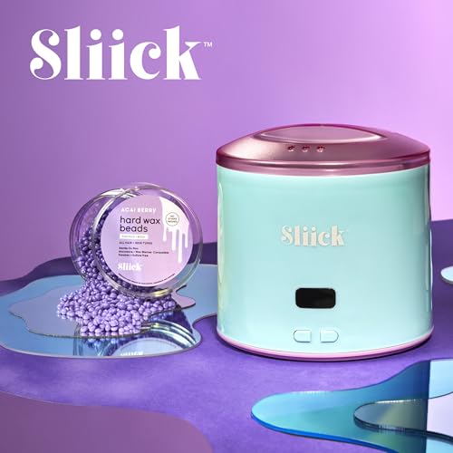 Sliick Hard Wax Beads for Sensitive Skin - Acai Berry, 8 oz