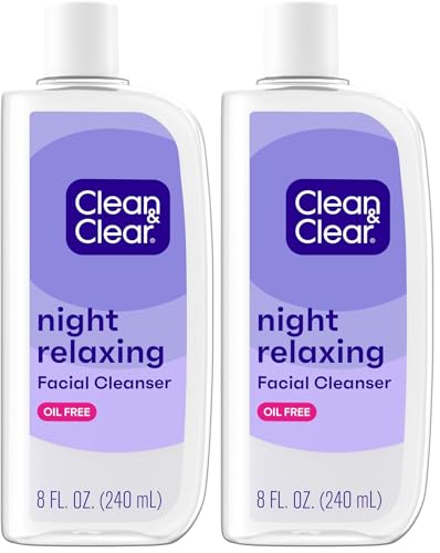 Clean & Clear Night Relaxing Deep Cleaning Face Wash - 8 oz (Pack of 2)