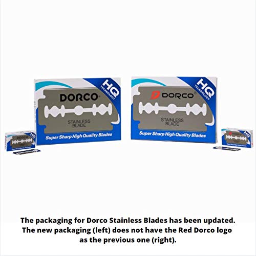 Dorco ST300 Platinum Double Edge Razor Blades - 200 Count Pack of 2